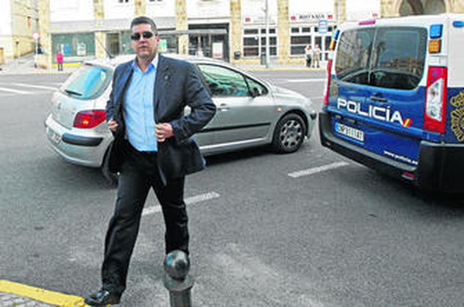 Francisco Javier López Luna, ayer a su llegada al juicio.