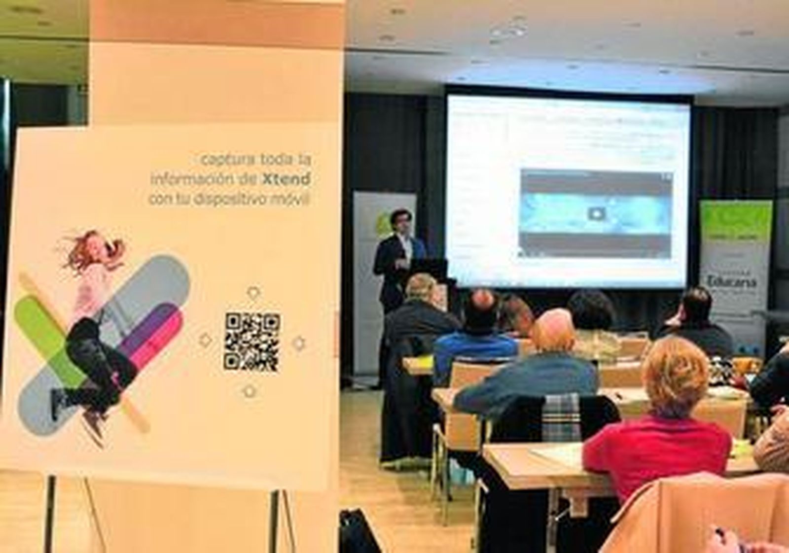 Martín Benito, gerente de Everis, durante la presentación en Sevilla del sistema de aprendizaje Xtend.