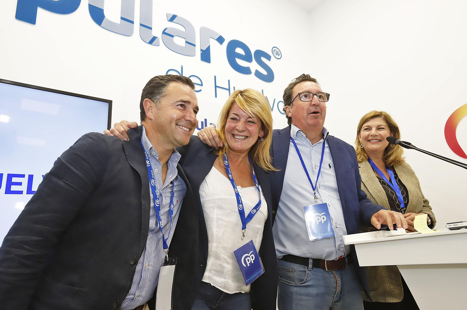 Elecciones 2023: Imágenes de la celebración por la vitoria de Pilar Miranda en las elecciones Municipales de Huelva