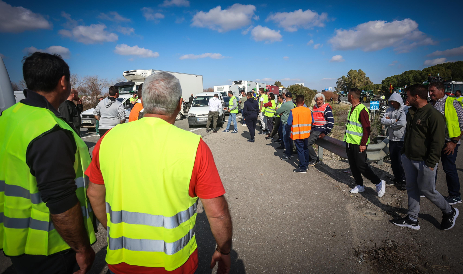 Jerez colapsado por la protesta de agricultores vy ganaderoa