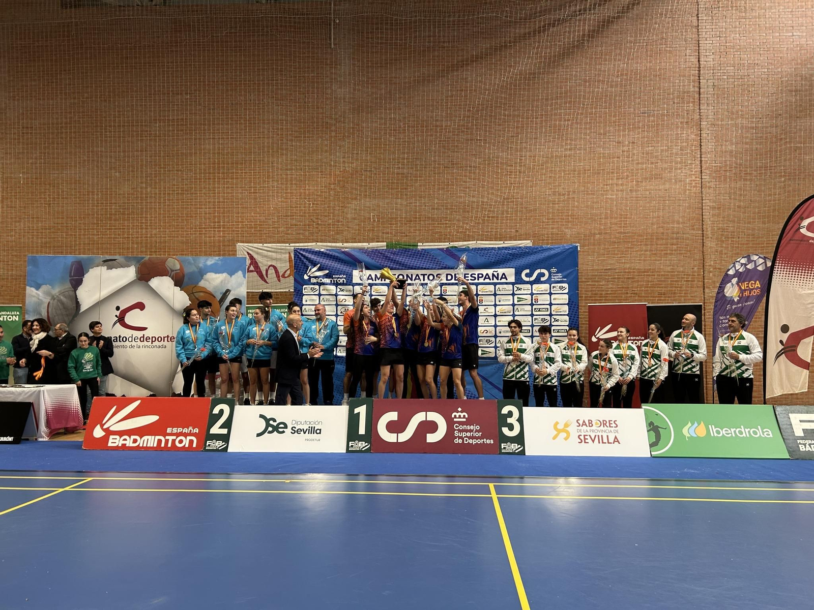 Una imagen del podio final en San José de la Rinconada.