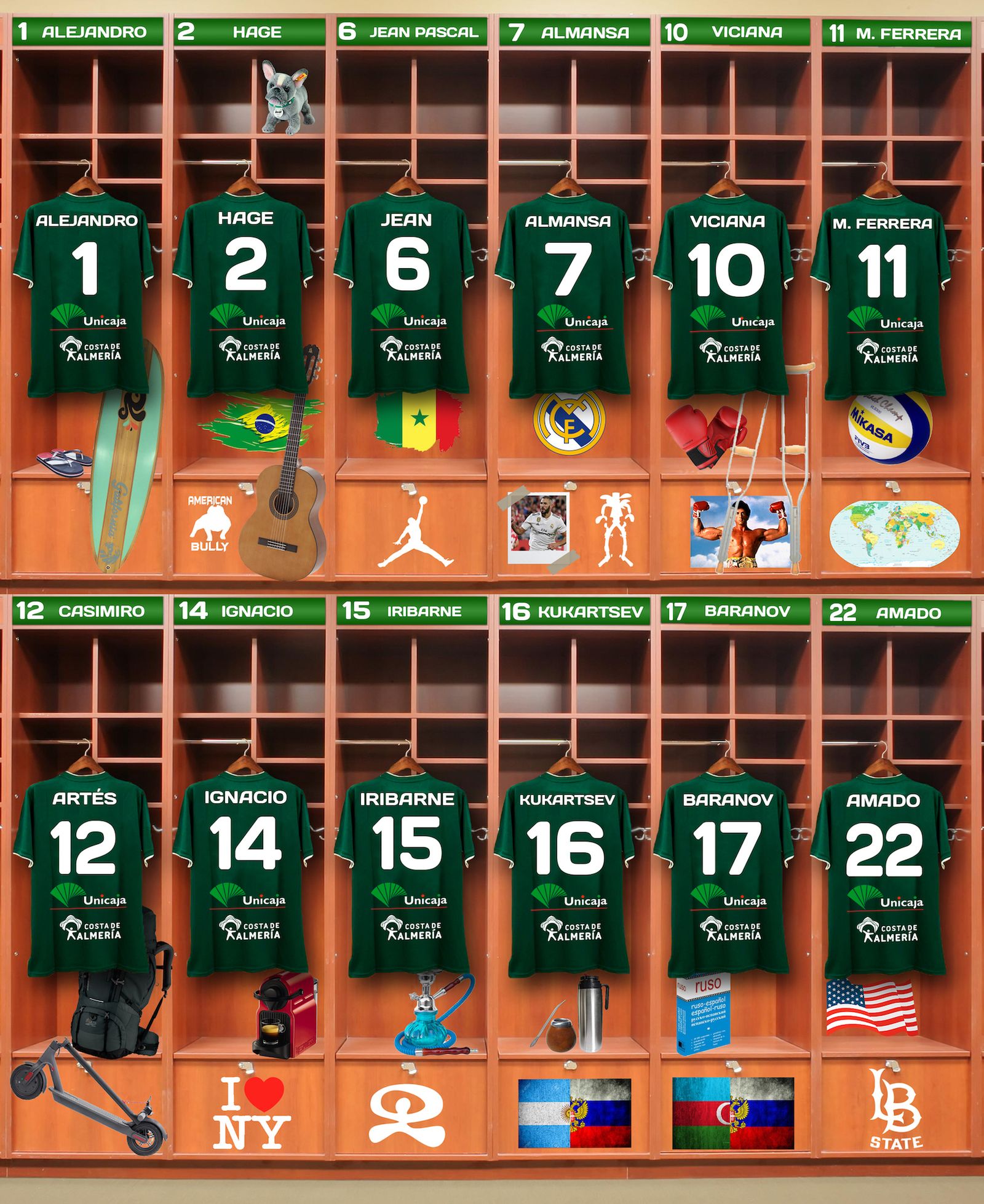 Unicaja, embajador de JOMA, reparte sus dorsales