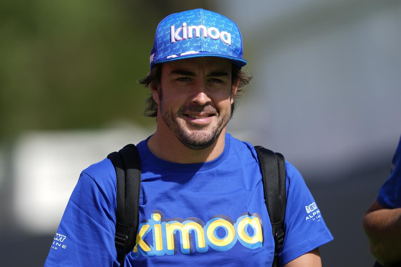 Un Fernando Alonso sonriente.