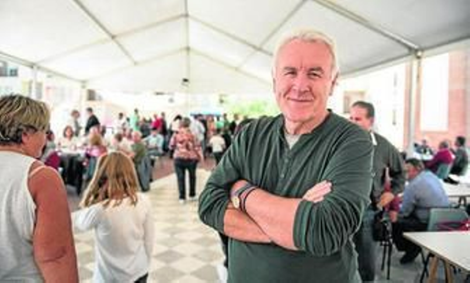 El excoordinador general de IU, Cayo Lara, ayer en Fuente Vaqueros.