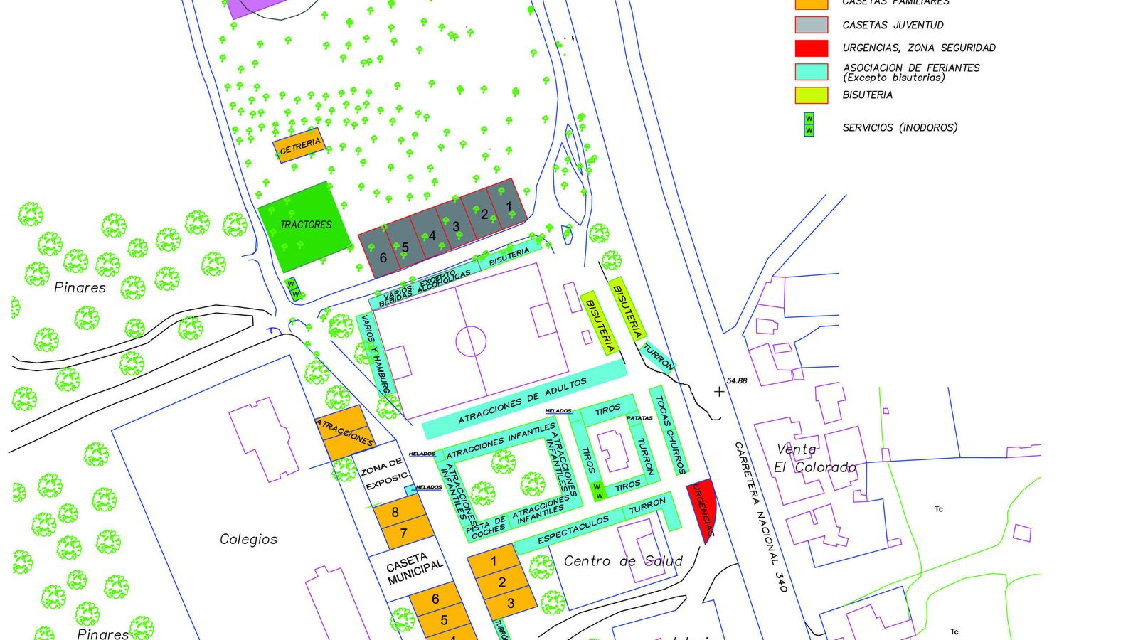 Plano recinto ferial