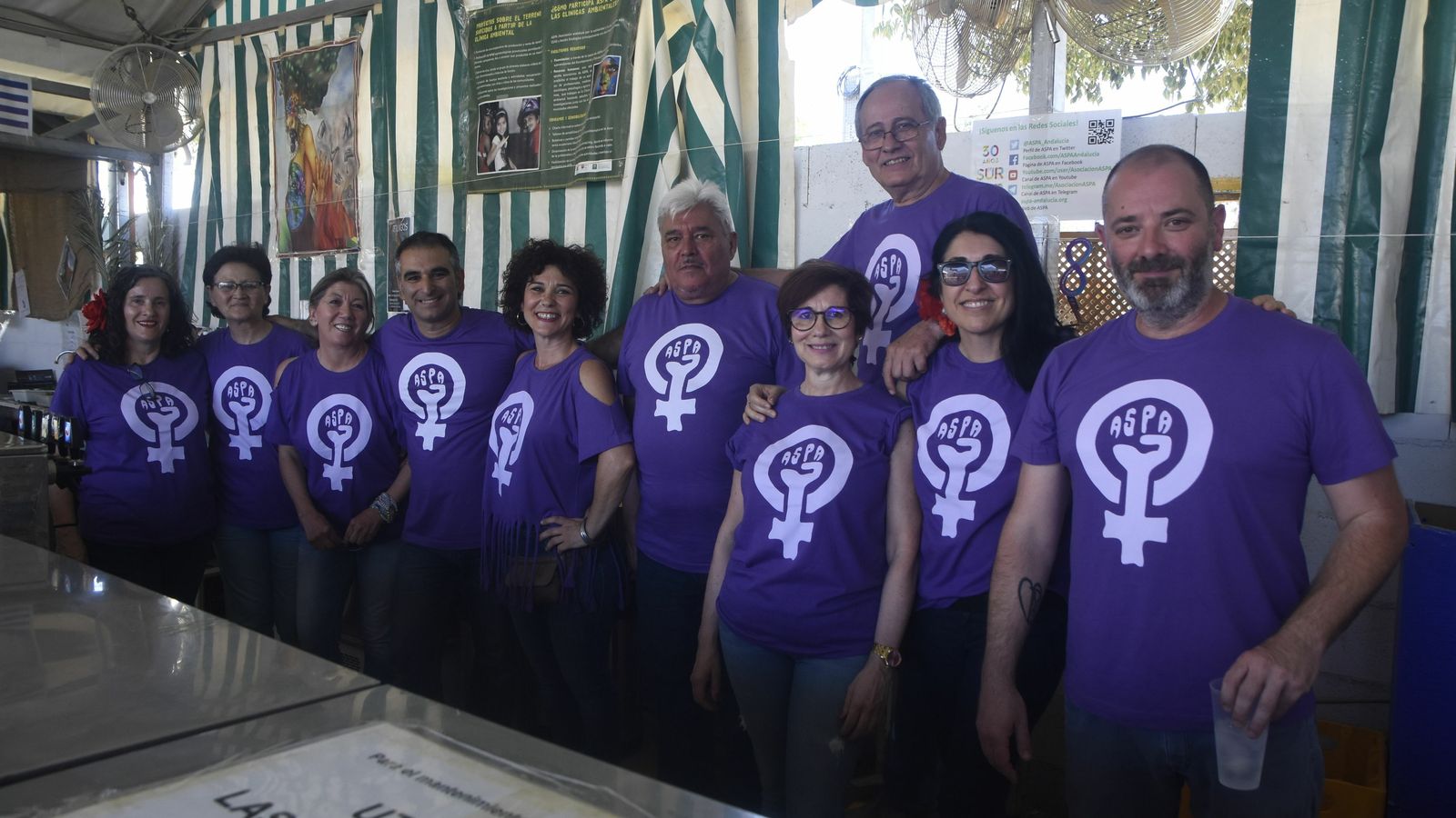 Integrantes de Asociación Solidaridad y Paz en la Feria