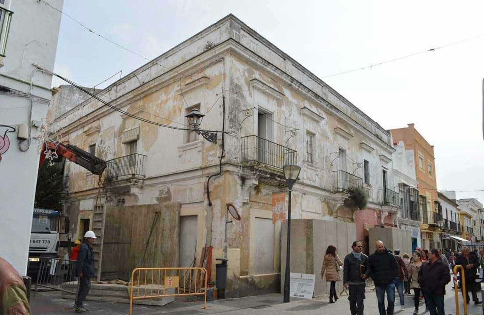 Una imagen de la finca de la calle Cielo en la que se ejecutan las obras.