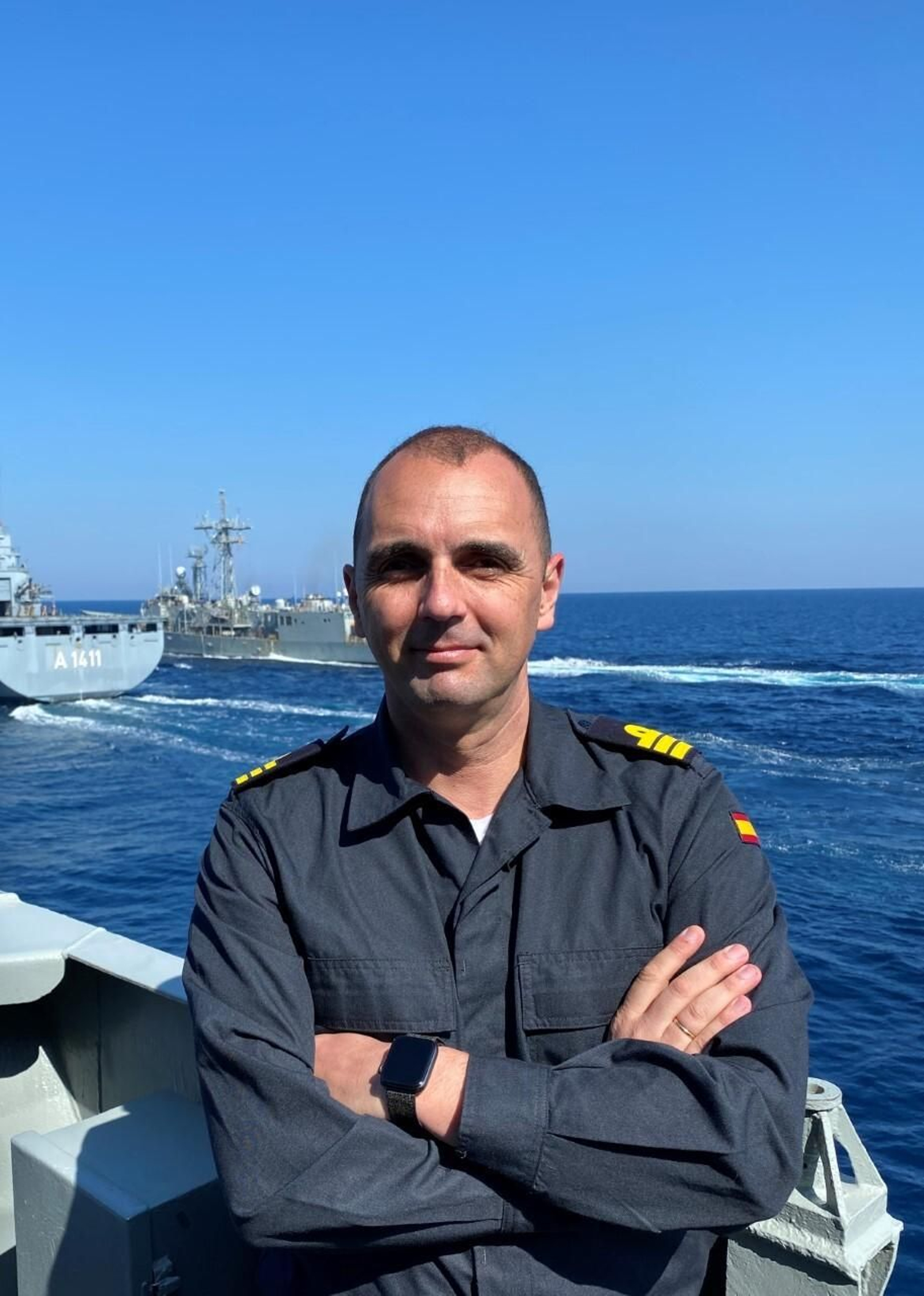 El comandante de la fragata Numancia, el capitán de fragata  Santiago Martínez Mata.