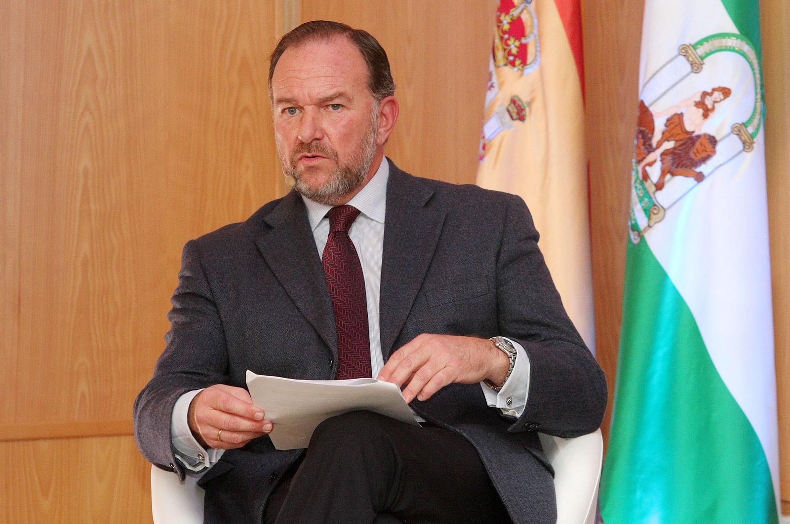 El presidente de la Federación Onubense de Empresarios, José Luis García-Palacios.