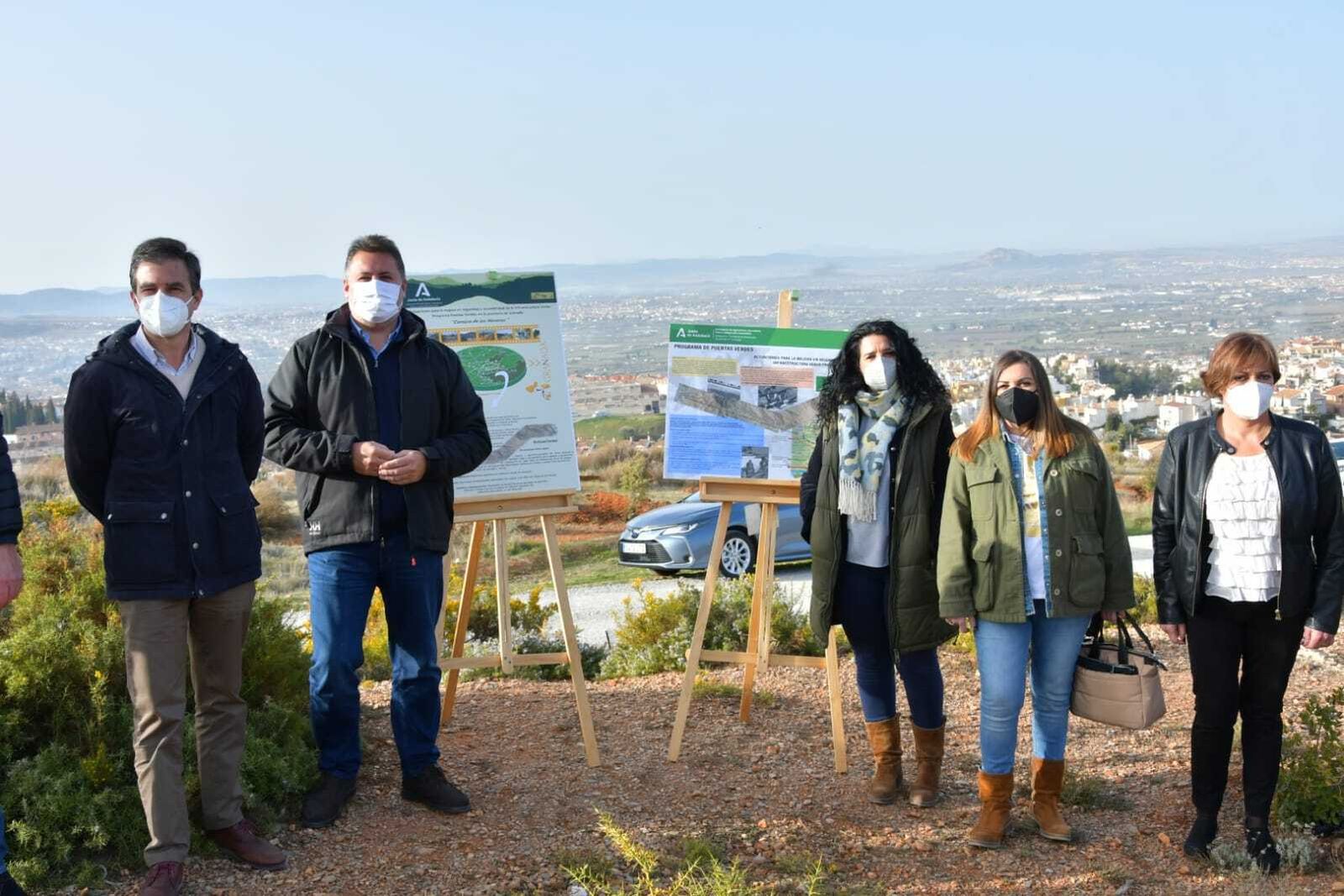 Imagen de la presentación de la mejora de la vía desde el Camino de los Neveros
