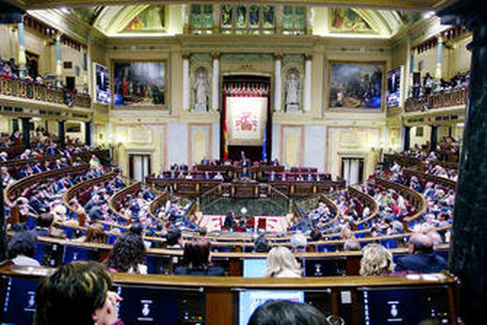 Vista general del hemiciclo del Congreso de los Diputados.
