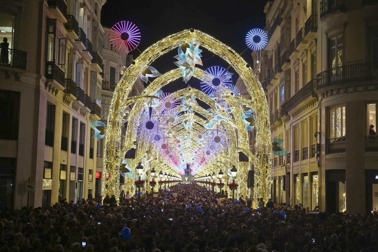 Las fotos de las luces de Navidad en Málaga Las fotos de las luces de Navidad en Málaga
