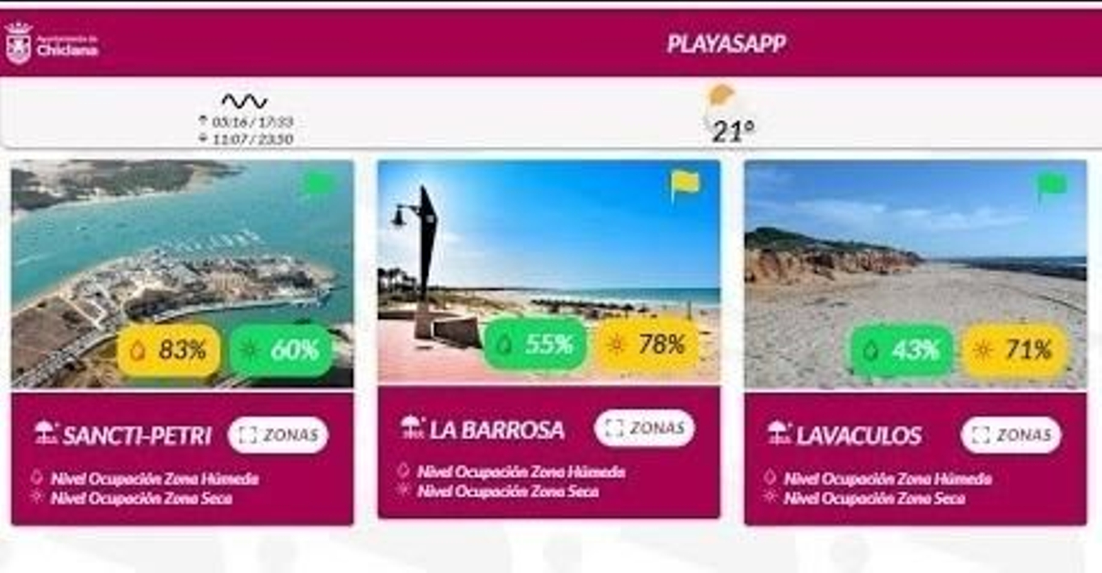 Captura de pantalla de un detalle de la aplicación.