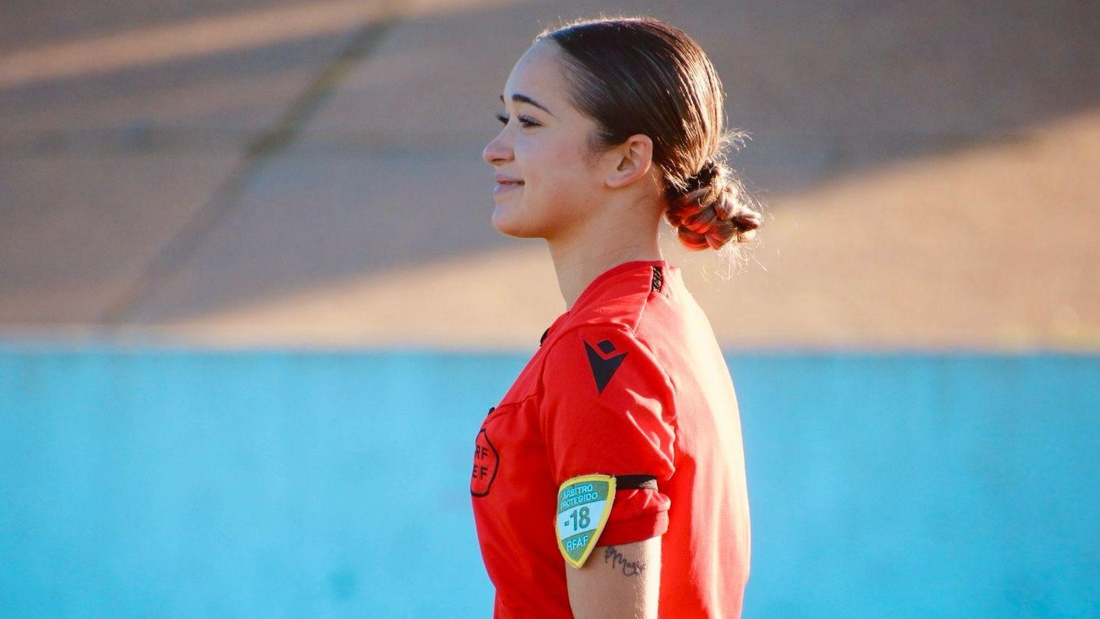 Marta Ferrera durante un partido.