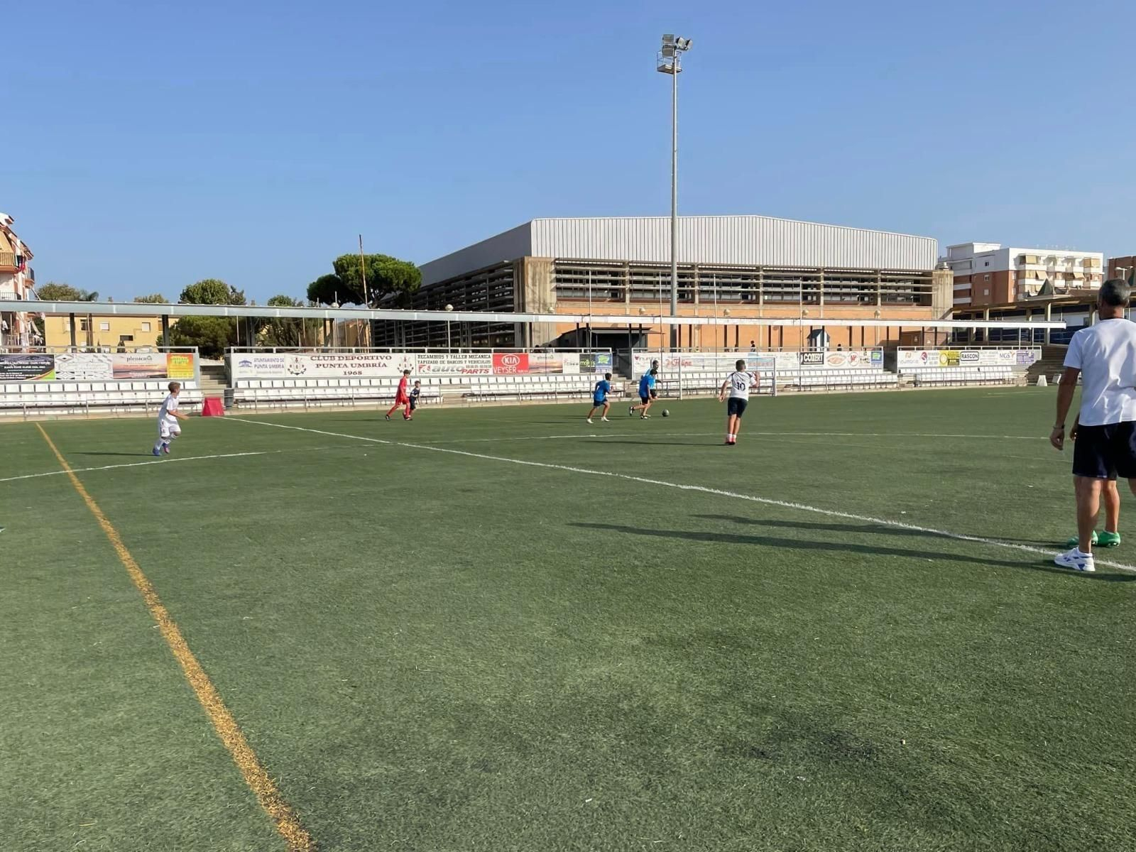 El césped del complejo polideportivo Alcalde José Hernandez Albarracín