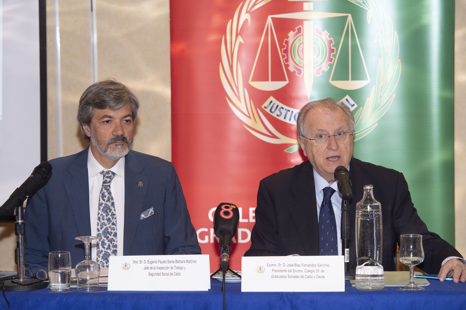 Eugenio Santa-Bárbara, junto a José Blas Fernández.