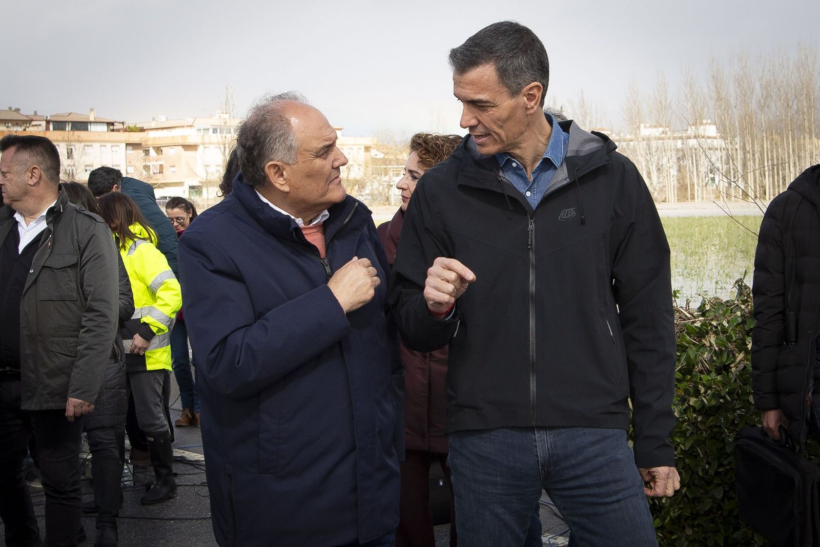 Fotos: Pedro Sánchez visita Huétor Tájar para comprobar los daños de la borrasca Leonardo