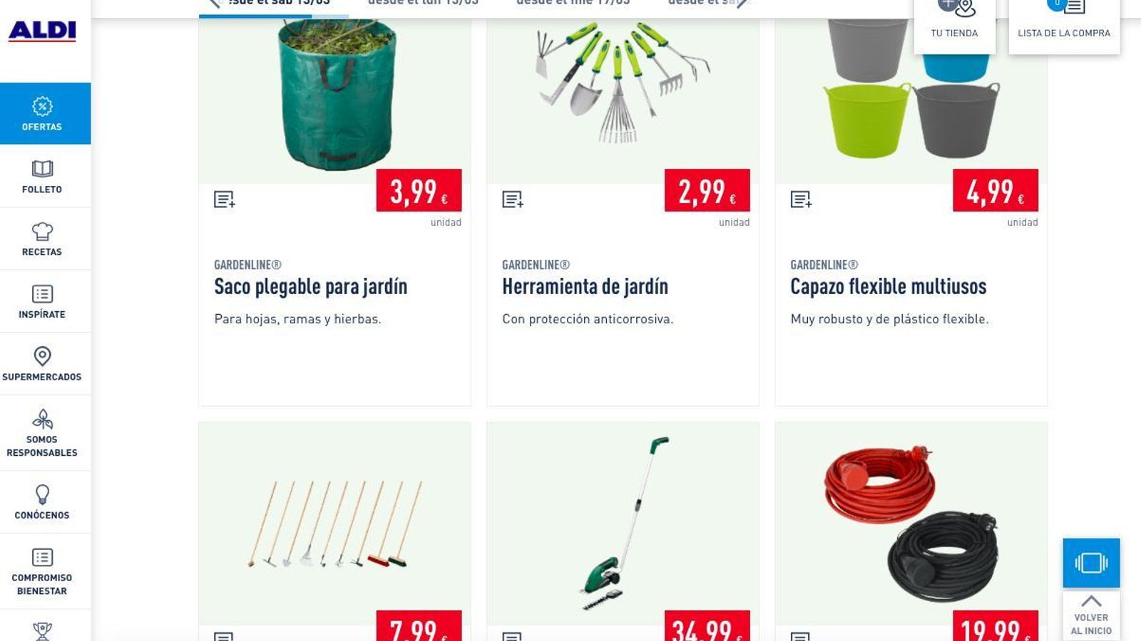 Algunos de los productos low-cost de Aldi para tu jardín.