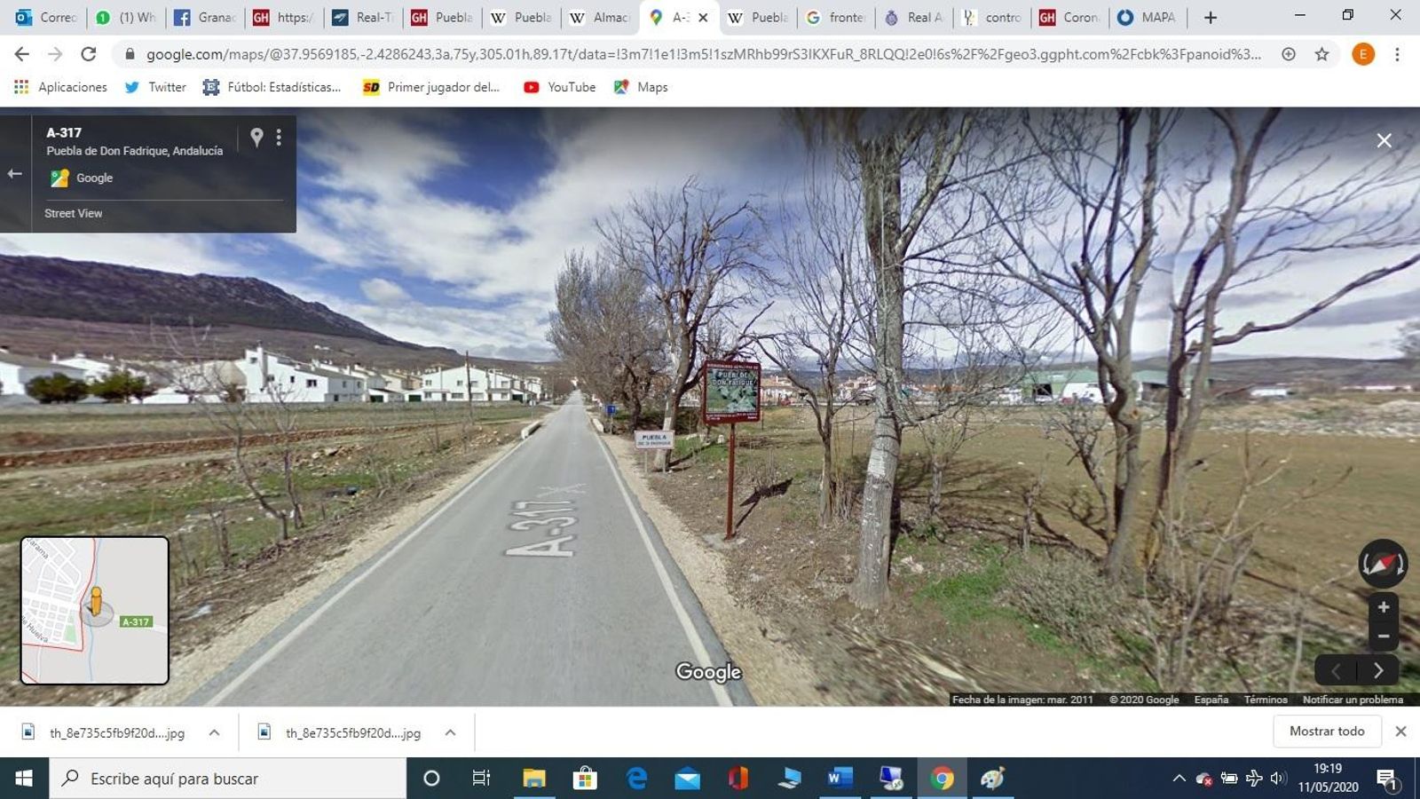 Entrada a Puebla de Don Fadrique desde la provincia de Almería