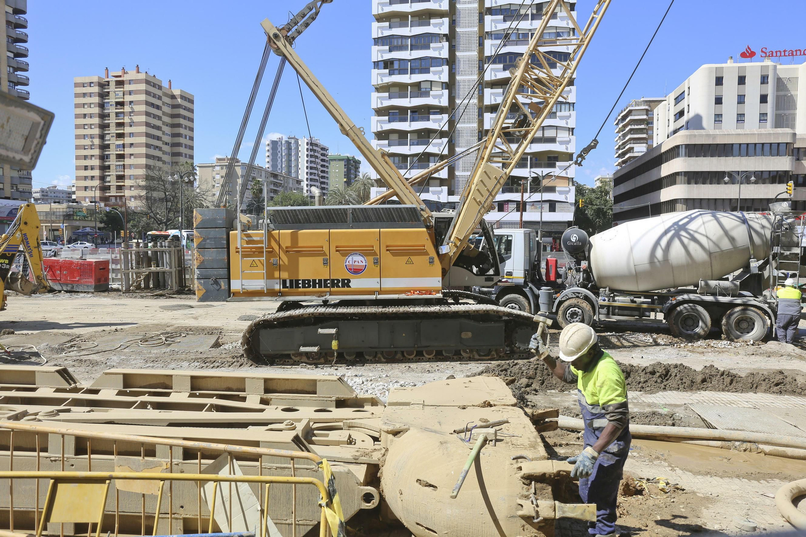 Fotos de las obras del Metro de Málaga