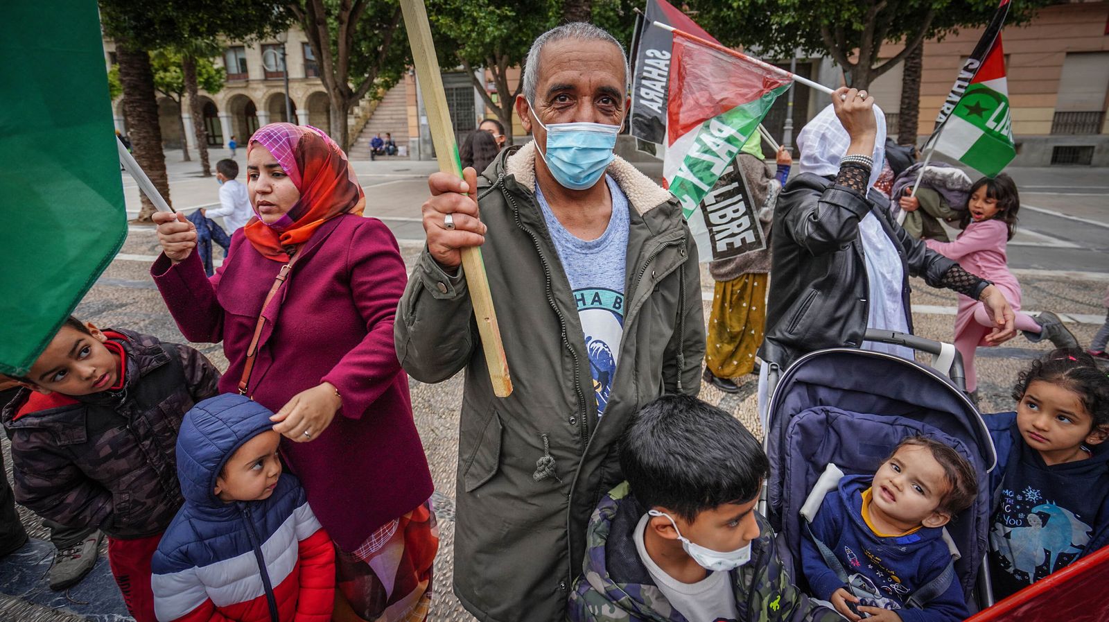 Manifestación en apoyo al pueblo Saharaui