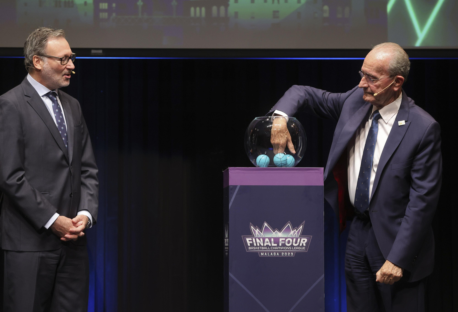 El sorteo de la Final Four de la BCL en Málaga, en fotos