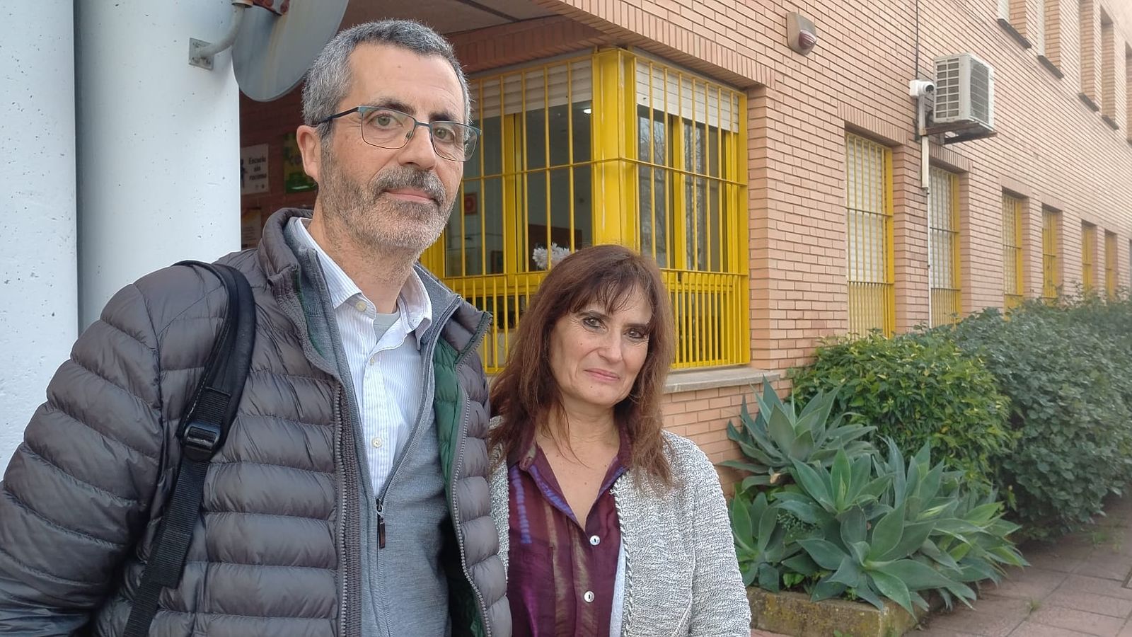 Elena Valero y Nicanor Fernández, los profesores más veteranos del instituto.