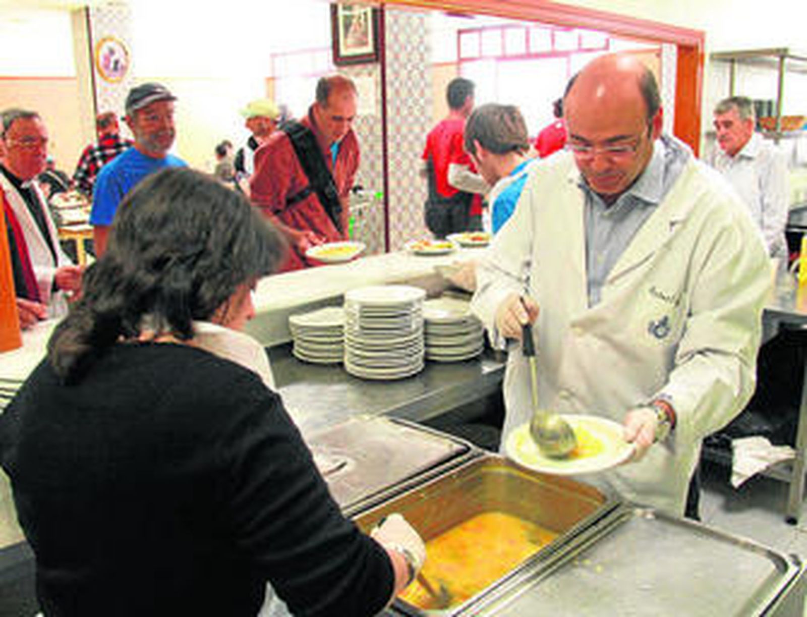 El presidente de la Diputación, en su visita a las instalaciones.