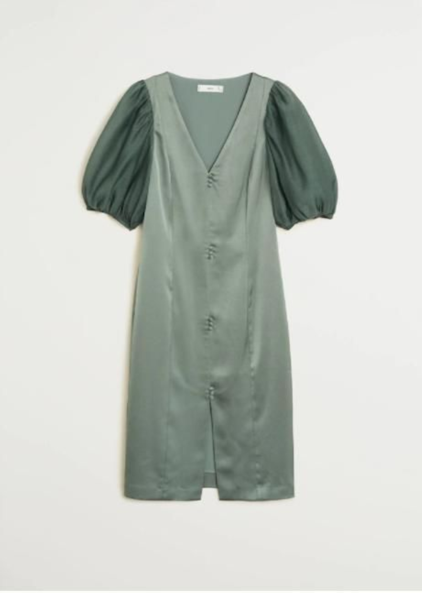 Vestido de invitada de Mango outlet.