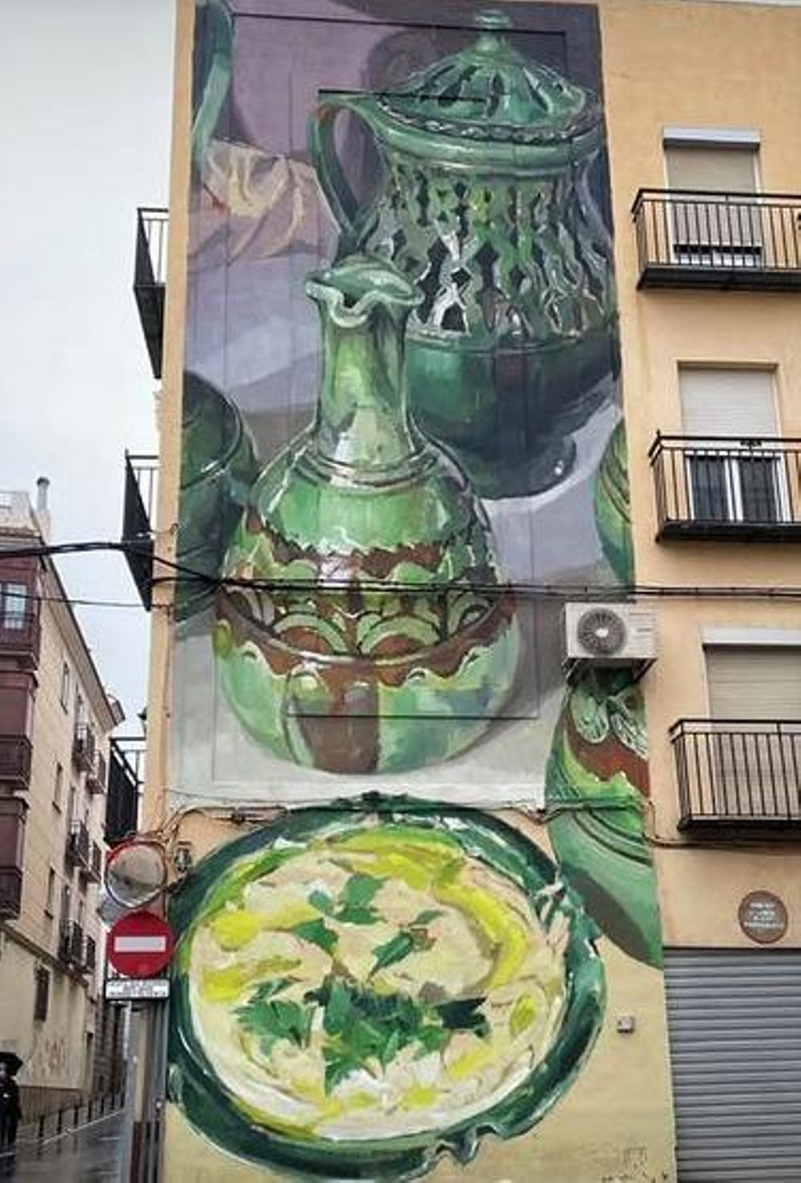 El recientemente inaugurado mural de Manolo Mesa, tercero de 'Jaén se pinta'.