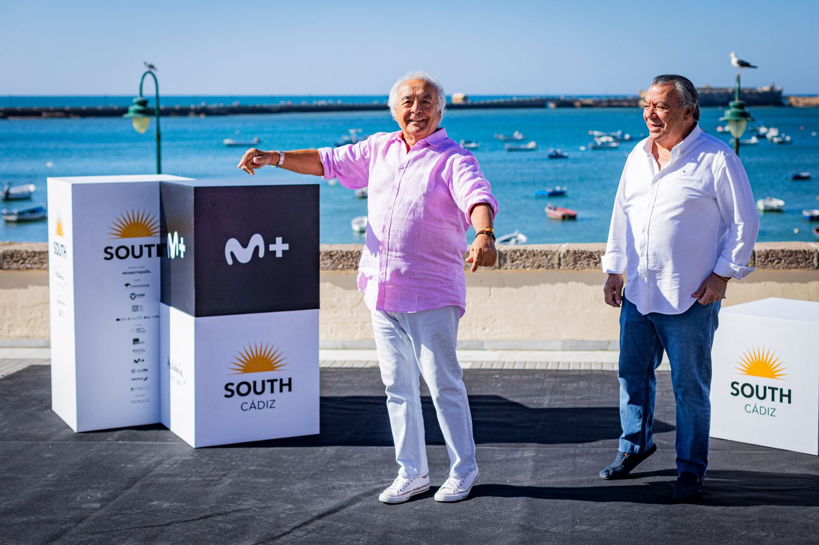 Las imágenes del photocall del Sotuh Festival en La Caleta este domingo: Adriana Ozores y  Los del Río