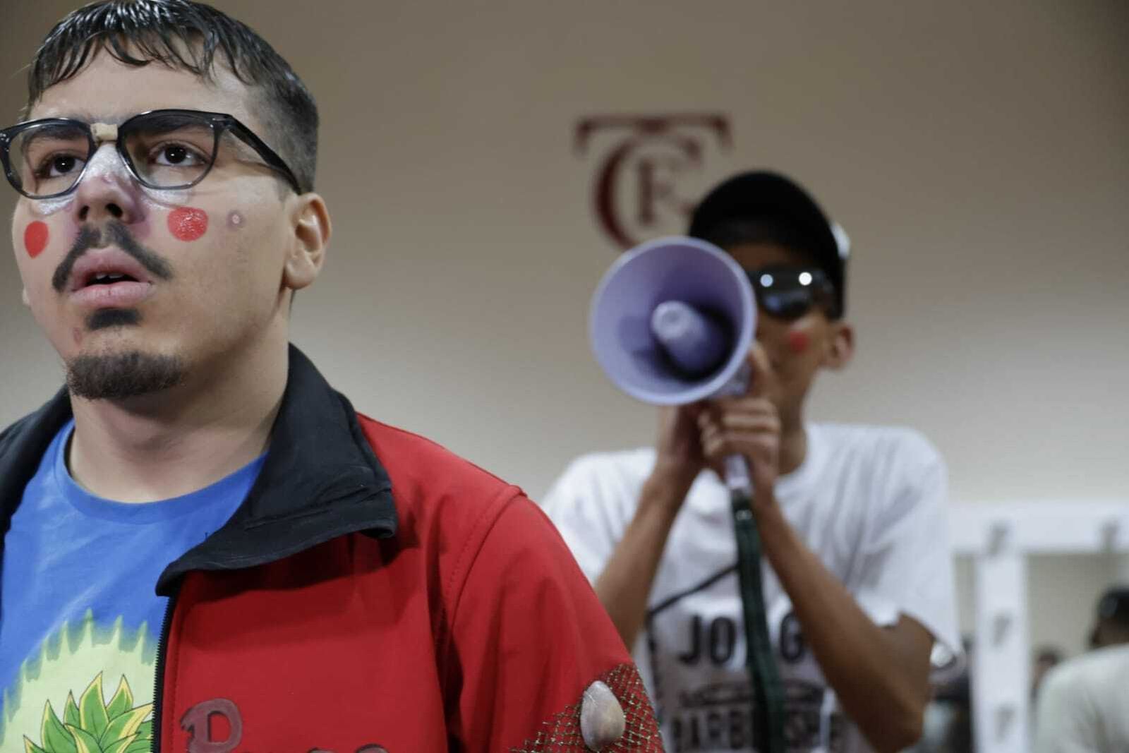 Cuarteto 'Los vigilantes de la Laja' en camerinos