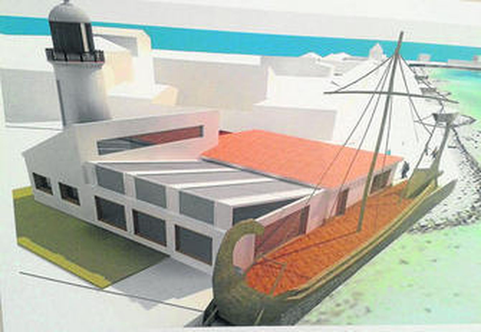 Vista del proyecto previsto en el inmueble situado en el poblado de Sancti Petri.