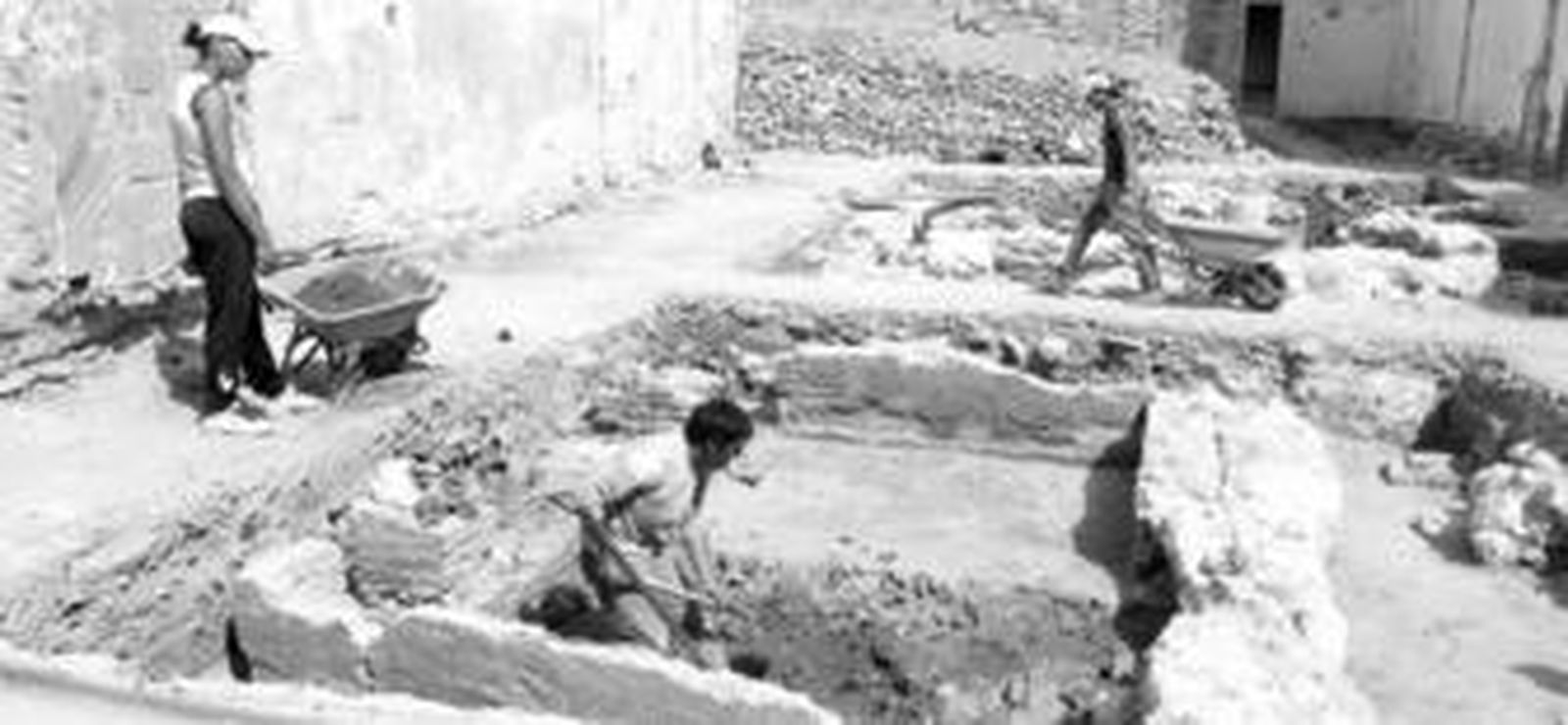 Solar de la calle Real donde se encontraron numerosos restos arqueológicos.