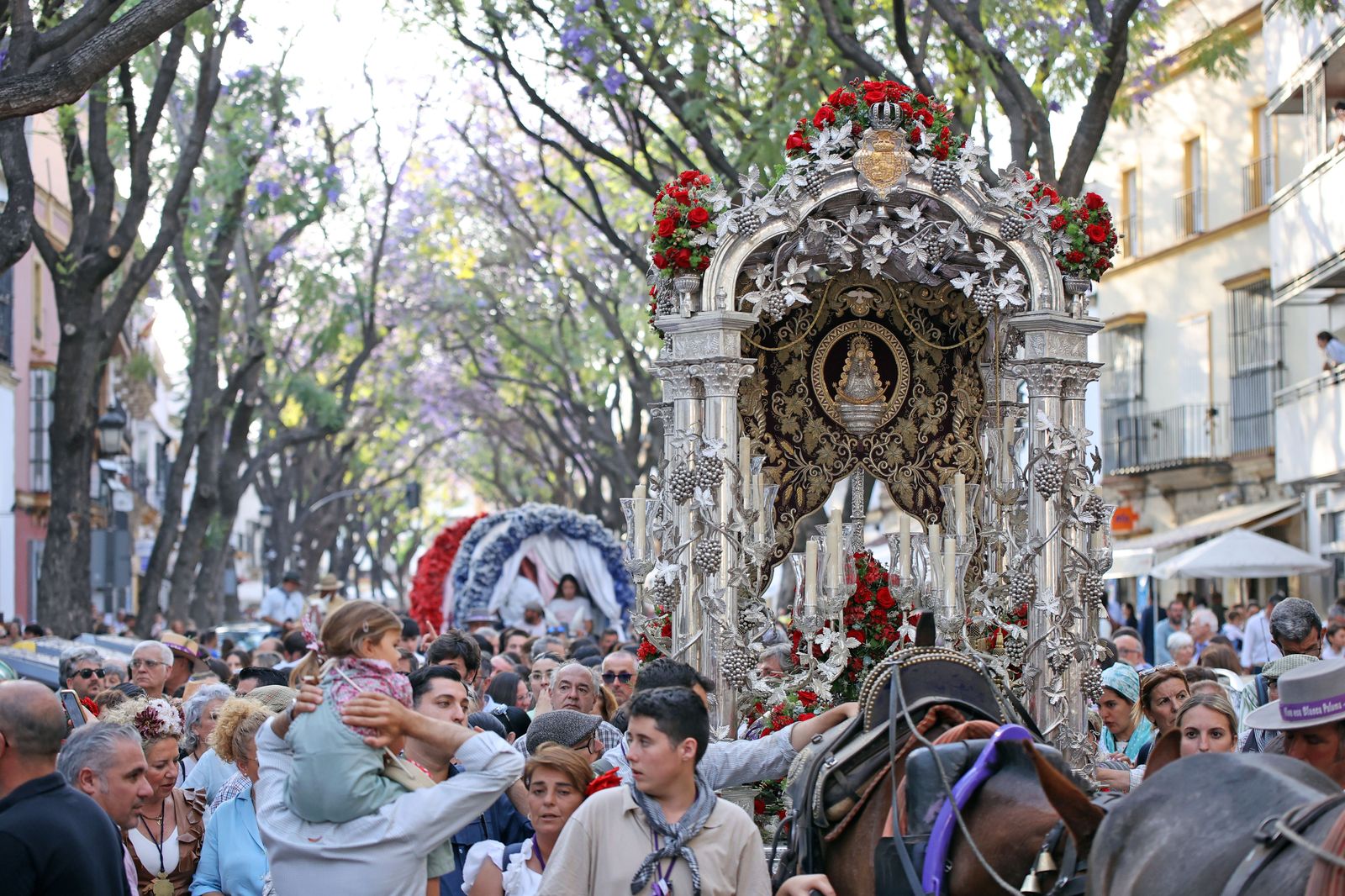 Llegada de la Hermandad del Rocío a Jerez