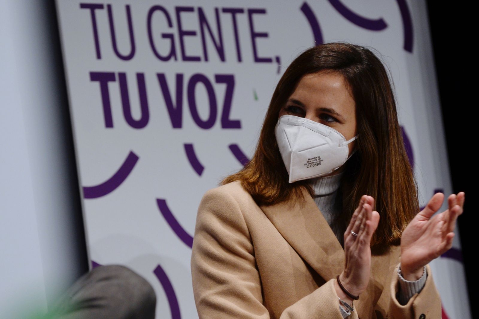 La secretaria general de Podemos, Ione Belarra, ayer en Valladolid.