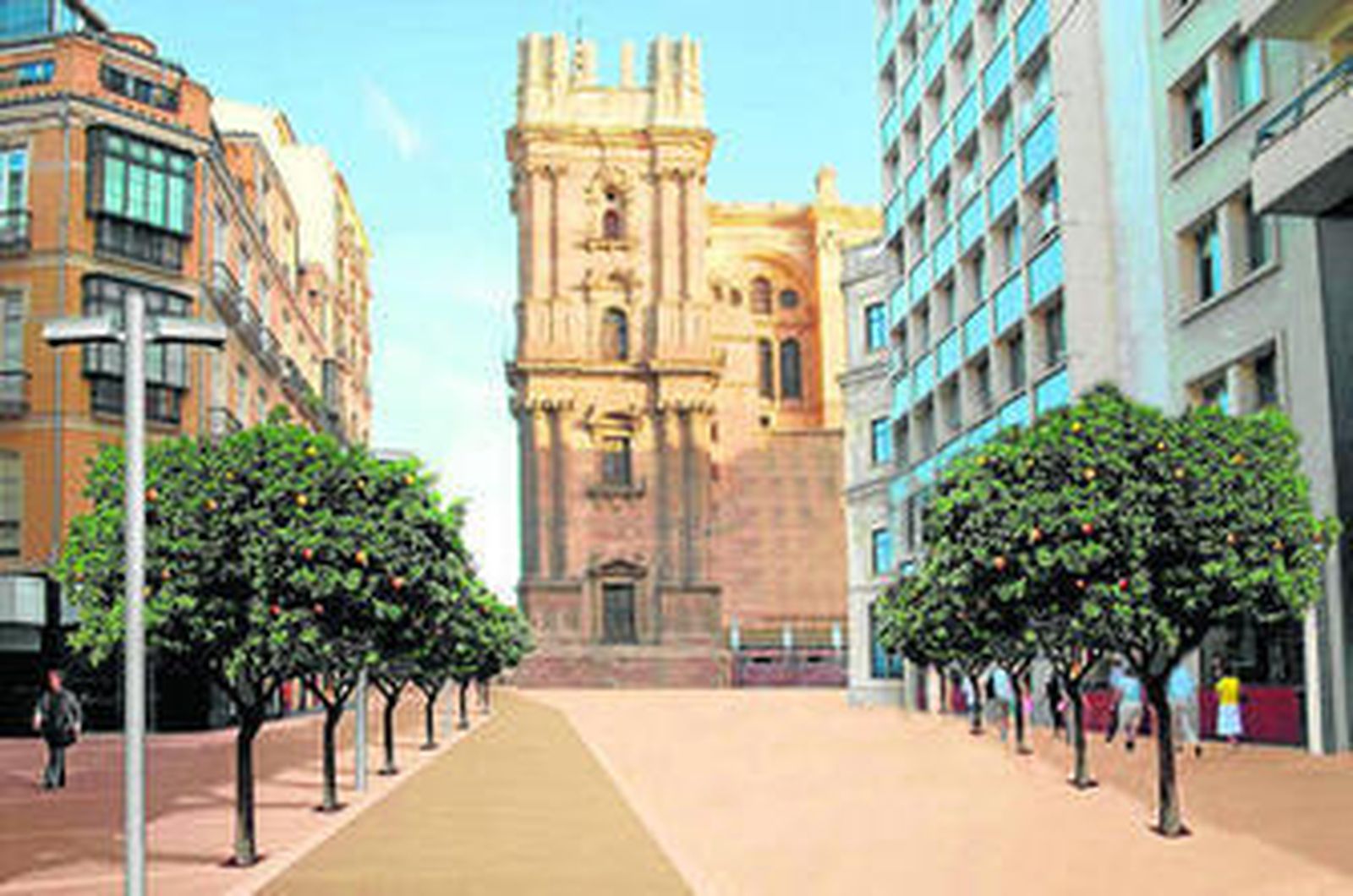 Perspectiva de la obra prevista en la calle Cañón.