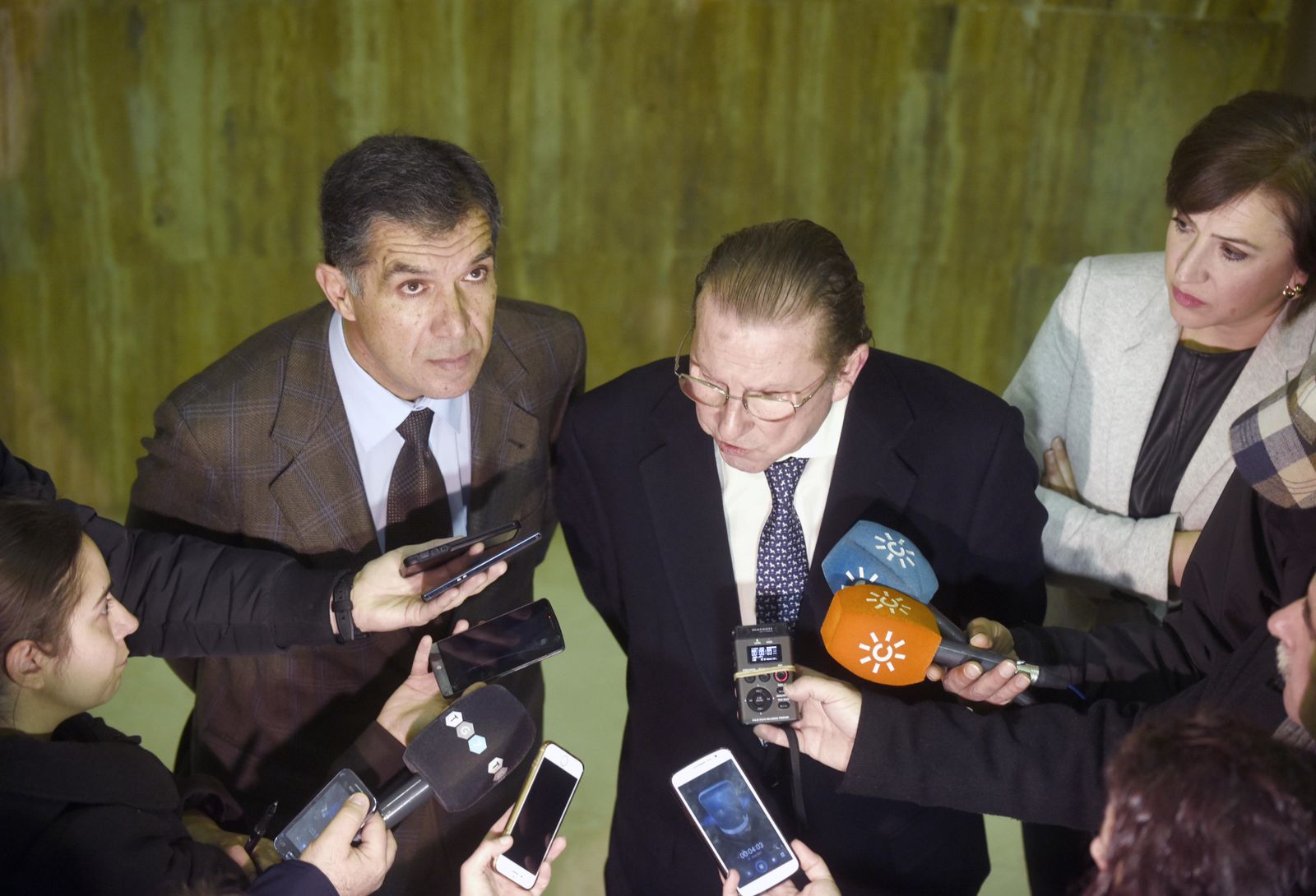 El presidente del TSJA, Lorenzo del Río, y el consejero de Justicia, Emilio de Llera.