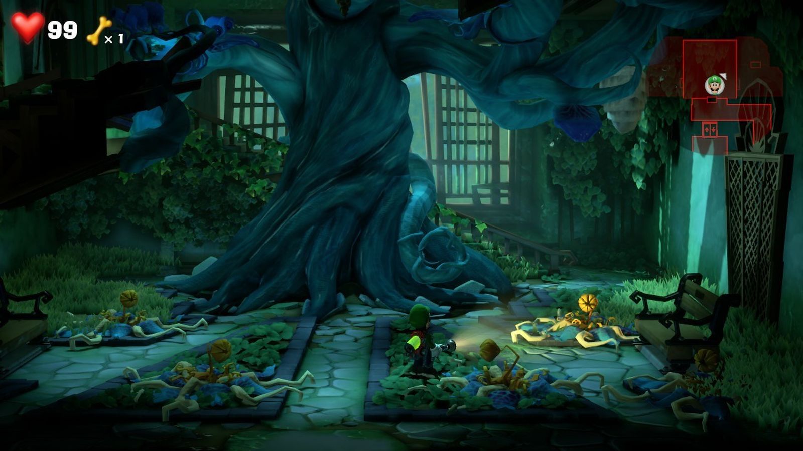 El terrorífico hotel cuenta con pisos temáticos.