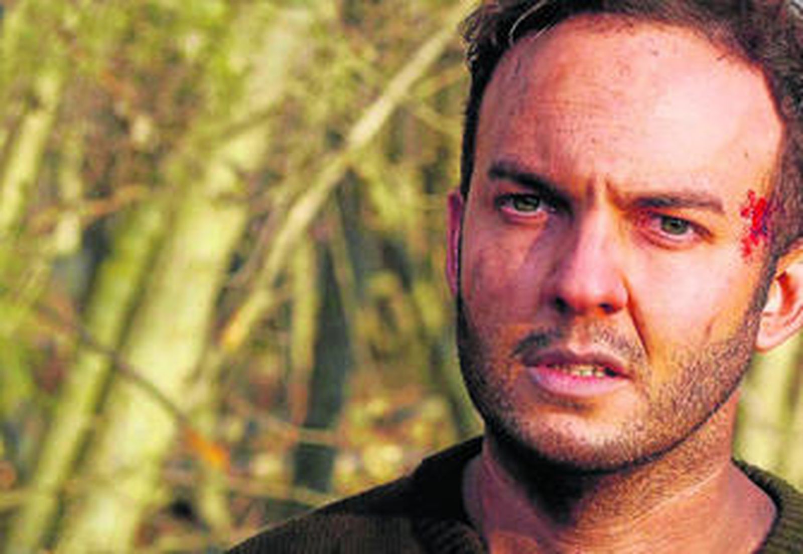 Francisco Conde durante el rodaje del corto 'Jacobo' en un bosque de Fondón.