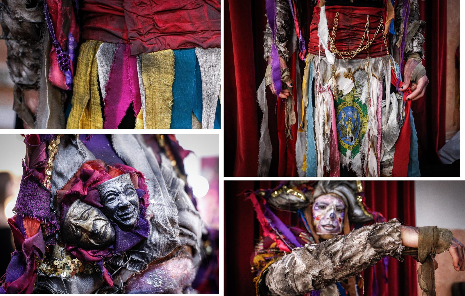 Detalles del tipo de la comparsa 'Los del otro barrio' hecho por Artevida Factory, premiada en la pasada edición.