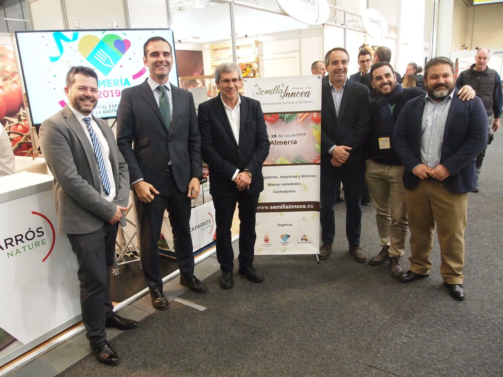 El expositor de Caparrós Nature albergó la presentación del congreso de semillas durante la pasada Fruit Logistica.