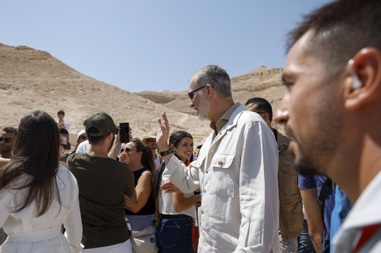 Las fotos de la visita de don Felipe y doña Letizia al Valle de los Reyes de Egipto, en Luxor