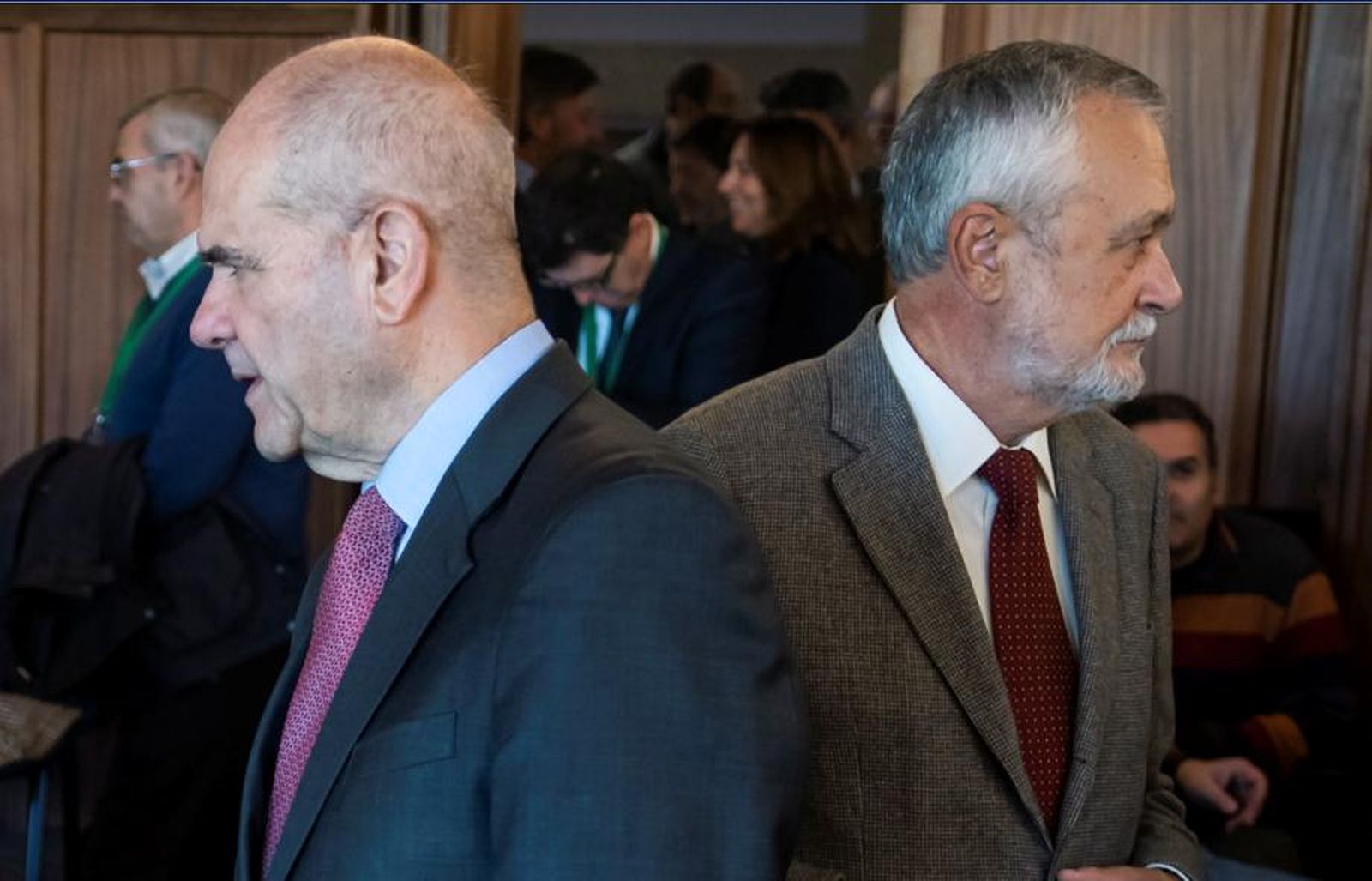 Los ex presidentes de la Junta Manuel Chaves y José Antonio Griñán, en el juicio de los ERE