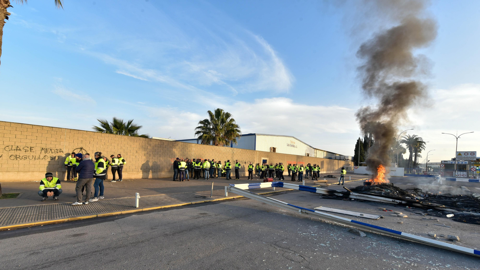 Imágenes de la tercera jornada de huelga en Acerinox