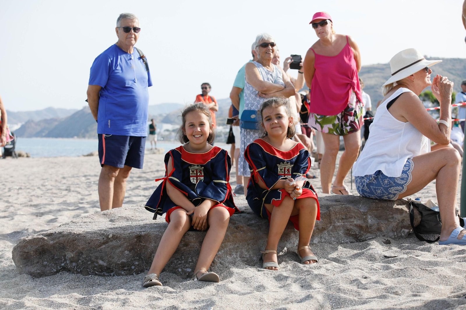 La carrera de cintas y la exhibición de caballos de los Moros y Cristianos de Mojácar, en imágenes