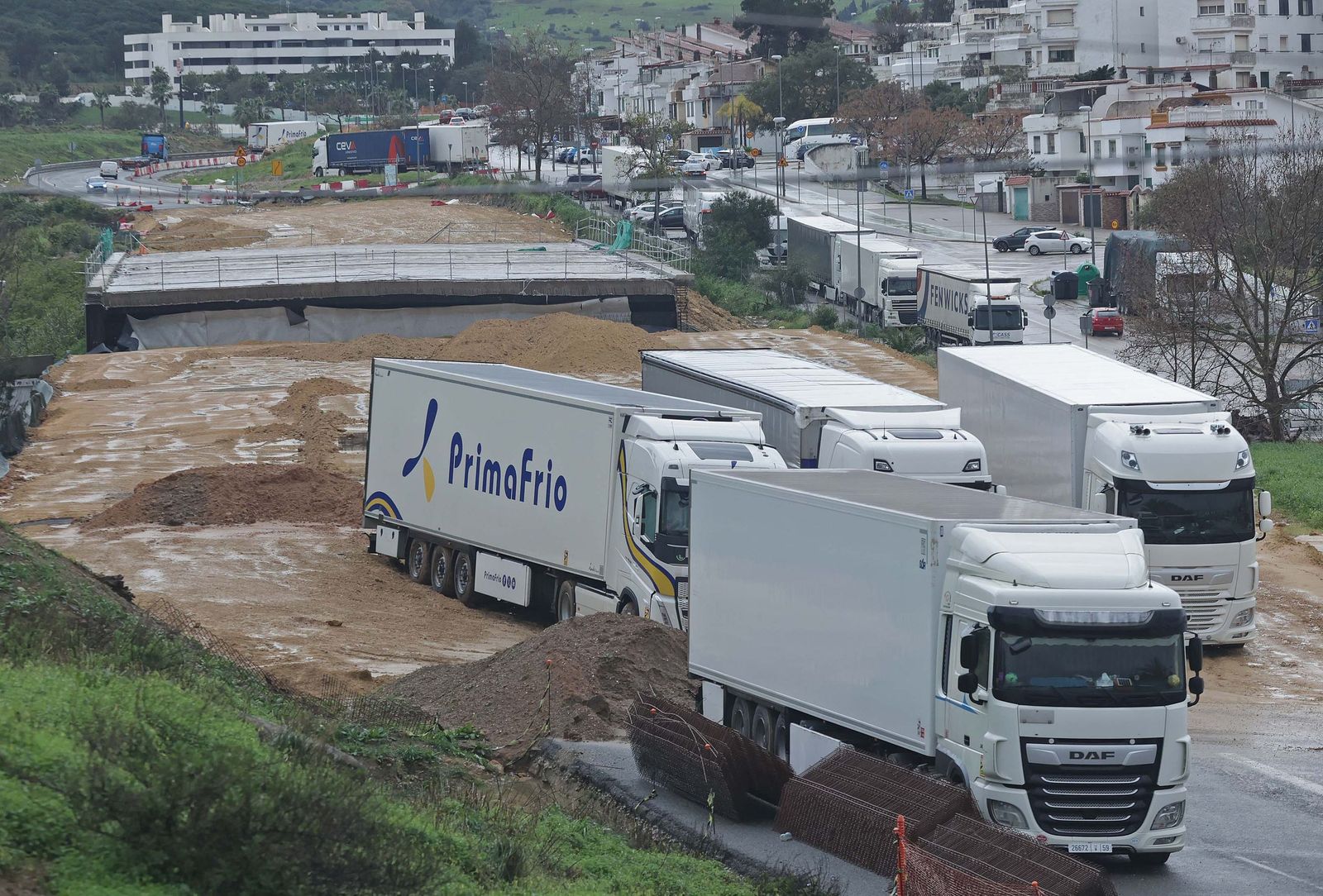 Fotos de los camiones retenidos en Algeciras
