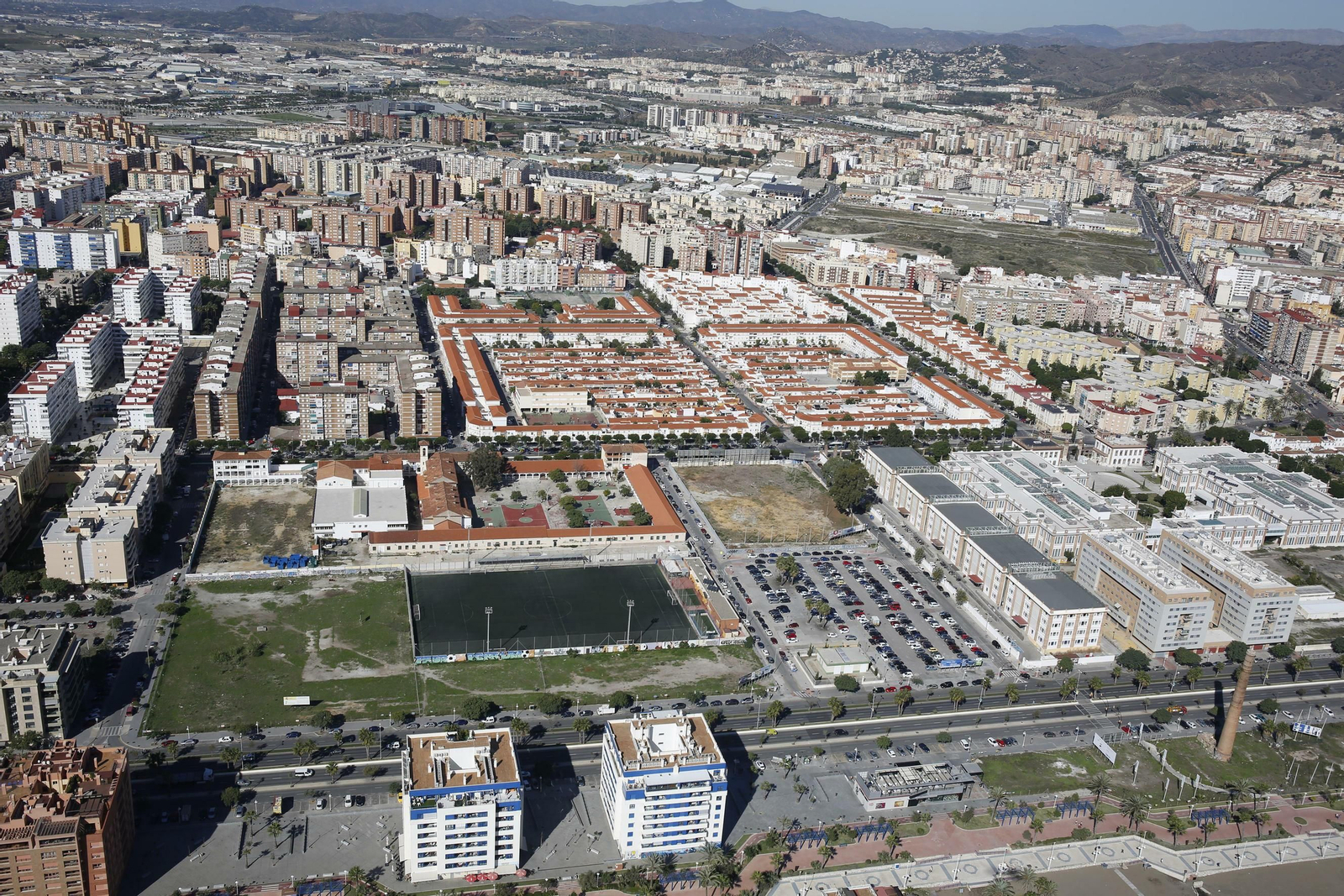 Vista aérea de la parcela junto a Tabacalera, donde el Ayuntamiento quiere oficinas.