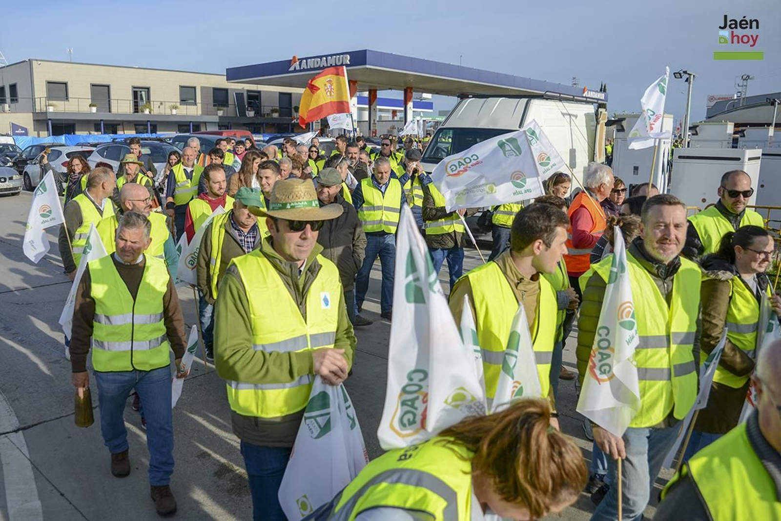 El campo protesta en Jaén por las medidas de la PAC.