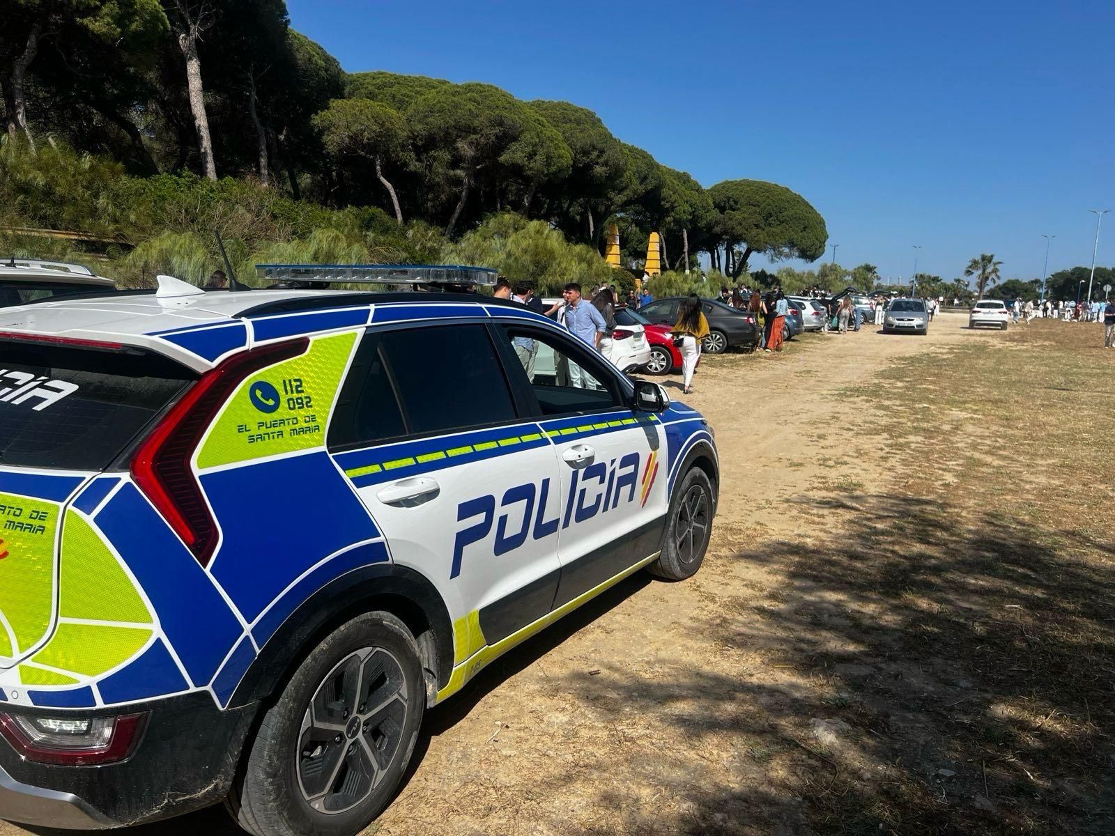 Un coche de la Policía Local, en Puerto Sherry.